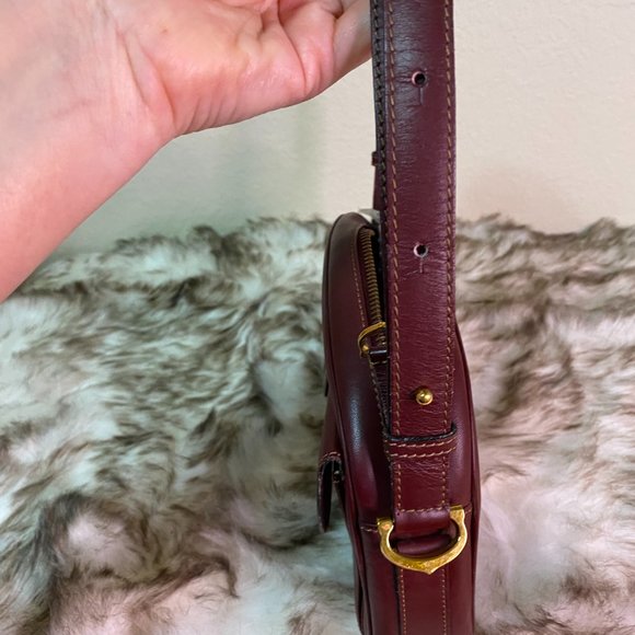Vintage authentic de CARTIER BORDEAUX crossbody - Picture 6 of 12